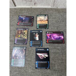 Star Wars Trading Cards Lot Of 7 Cards Featuring Jedi Starfighter Geonosian